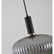 Canada 1 Light 12 inch Black and Antique Gold Pendant Ceiling Light